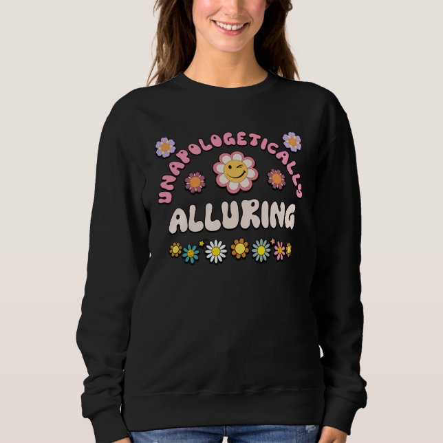ALLURING Retro Groovy Unapologetically ALLURING Sweatshirt (Vorderseite)