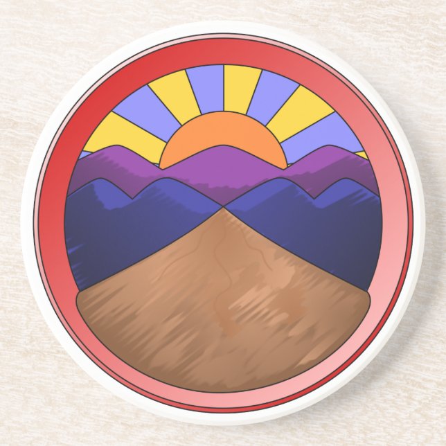 Alluvial-Fan-Logo Untersetzer (Vorne)