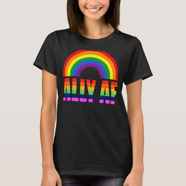 Ally Af Gay Lesbian Pride Lgbtq Equality Human Rig T-Shirt (Vorderseite)