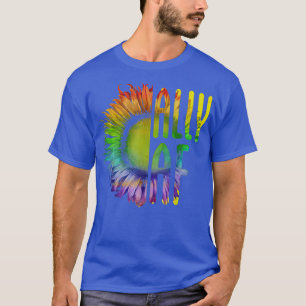 Ally AF Gay Pride Month LGBT Rainbow Sunflower  T-Shirt