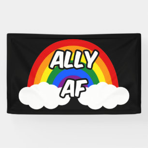 Ally AF I - LGBTQ-Flaggen Gay Trans Queer Stolz Banner