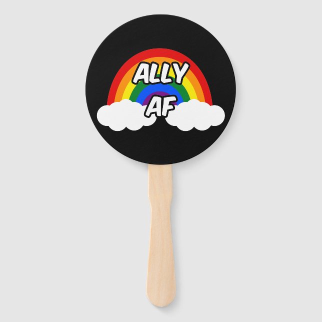 Ally AF I - LGBTQ-Flaggen Gay Trans Queer Stolz Fächer (Vorderseite)