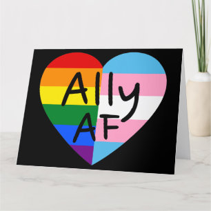 Ally AF III - LGBTQ Flag Gay Trans Queer Pride Karte