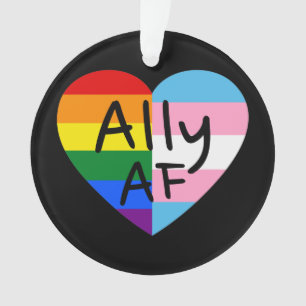 Ally AF III - LGBTQ Flagge Schwul Trans Queer Stol Ornament