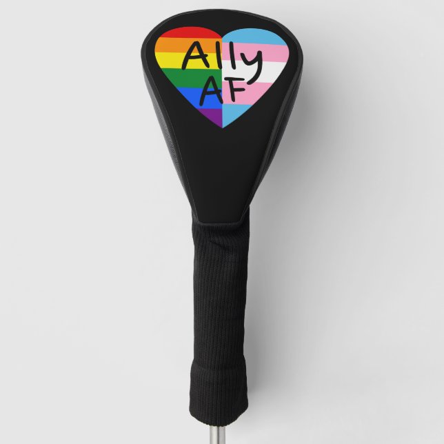 Ally AF III - Queer Stolz der Gay Trans-Flagge für Golf Headcover (Vorderseite)