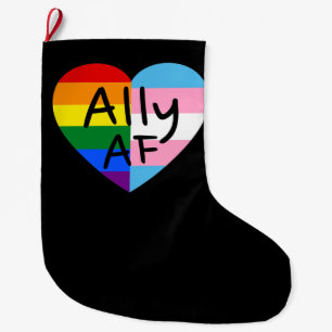 Ally AF III - Queer Stolz der Gay Trans-Flagge für Großer Weihnachtsstrumpf