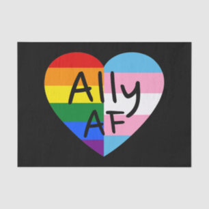 Ally AF III - Queer Stolz der Gay Trans-Flagge für Seidenpapier