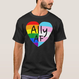 Ally Af Lgbtq Flag Gay Pride Gleichheit Trans Lesb T-Shirt