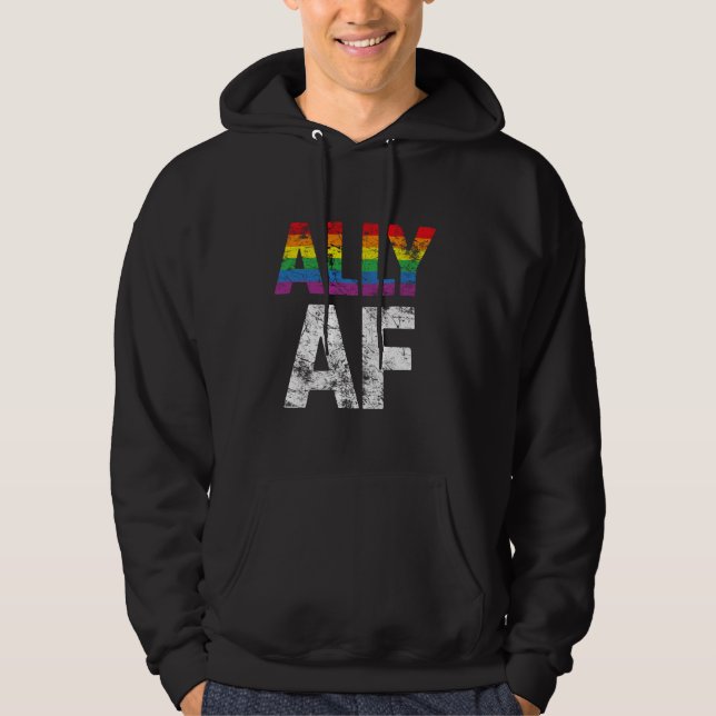 Ally AF Straight Proud Ally Hoodie (Vorderseite)