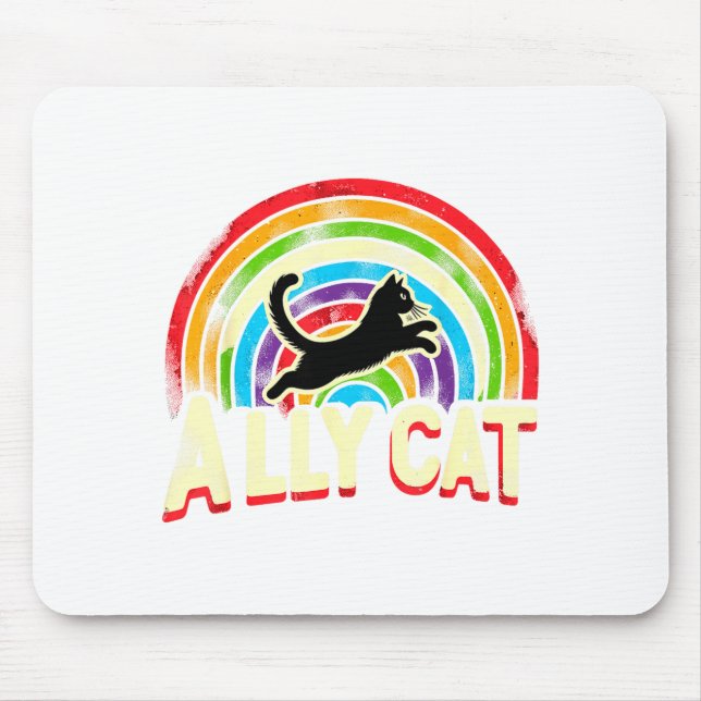Ally Cat Lgbt Pride Cat  Mousepad (Vorne)