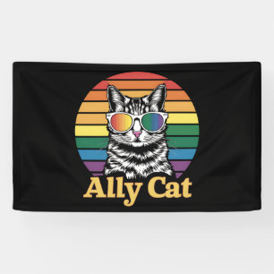 Ally Cat LGBT Regenbogenflagge LGBTQ Geschenk Banner