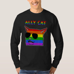 Ally Cat Memes verschmieren die Katze Lgbtq T-Shirt