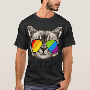 Ally Cat Shirt Ally Cat LGBTQ LGBT Flag LGBT