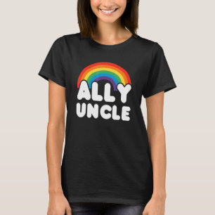 Ally Onkel Lgbt Flag Gay Pride Lgbtq T-Shirt