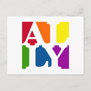 Ally Pop White Postcard Postkarte
