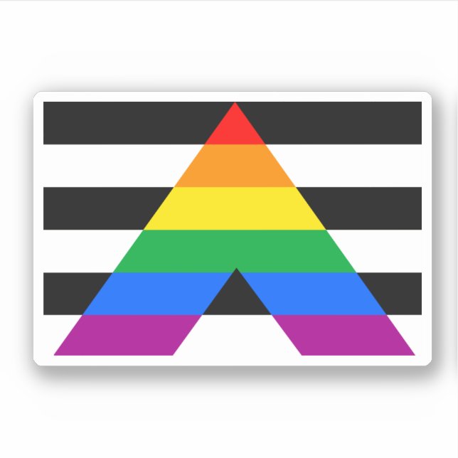 Ally Pride Flag Aufkleber (Vorderseite)