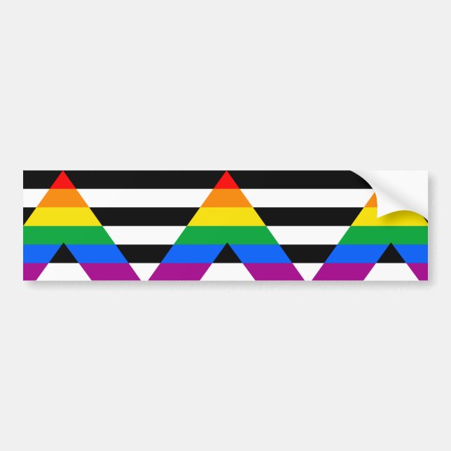 Ally Pride Flag Autoaufkleber (Vorne)