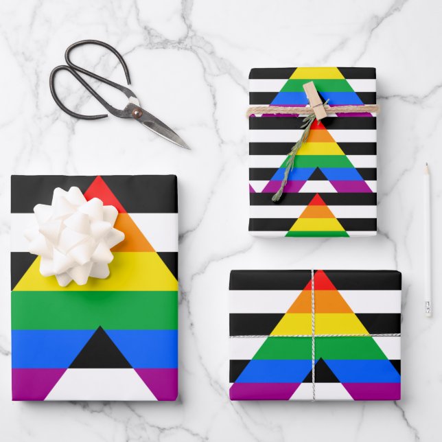 Ally Pride Flag Geschenkpapier Set (Vorderseite)
