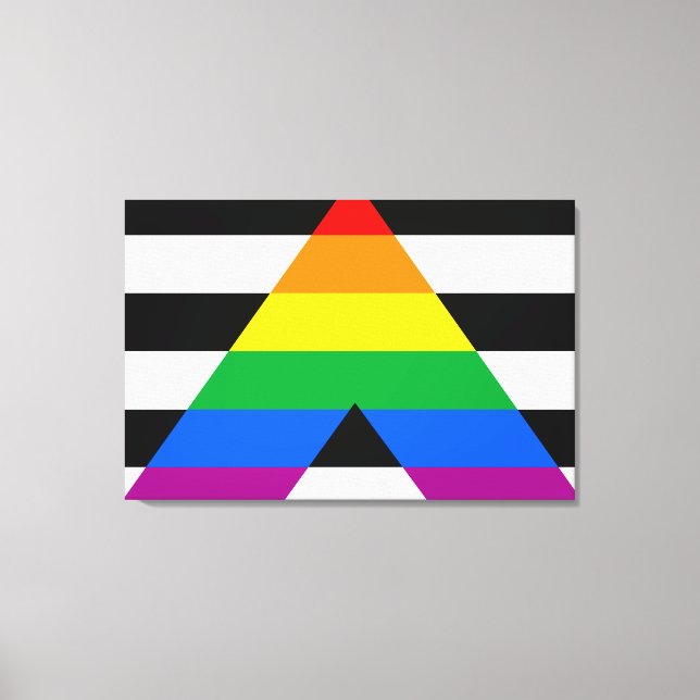 Ally Pride Flag Leinwanddruck (Vorderseite)