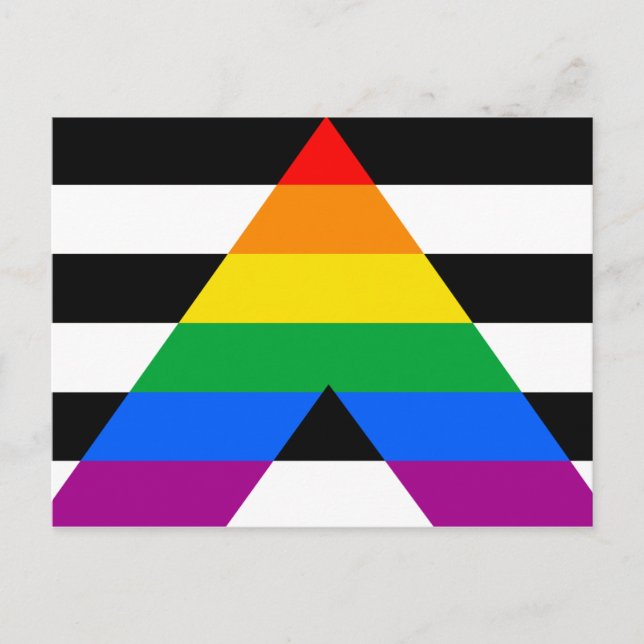 Ally Pride Flag Postkarte (Vorderseite)