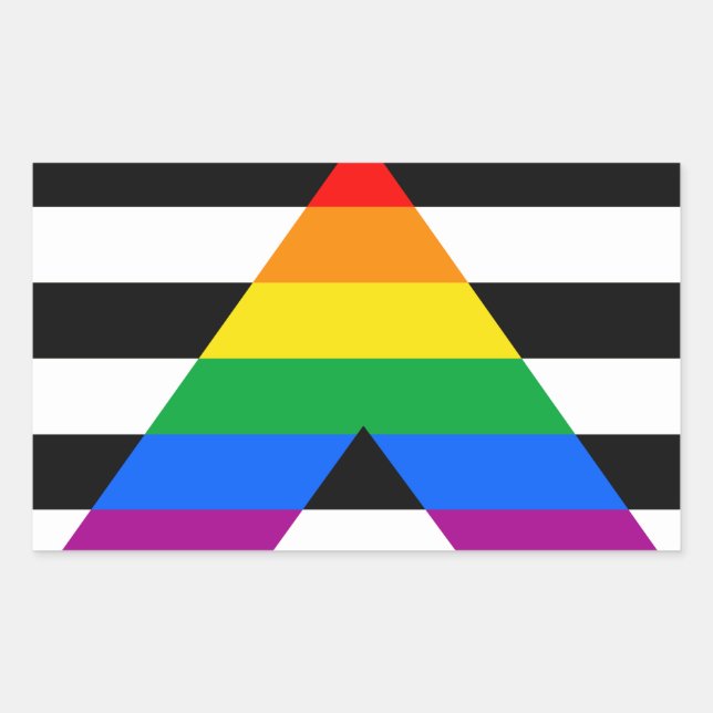 Ally Pride Flag Rechteckiger Aufkleber (Vorderseite)