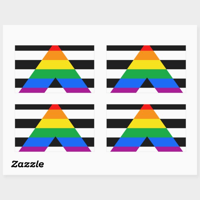Ally Pride Flag Rechteckiger Aufkleber (Blatt)