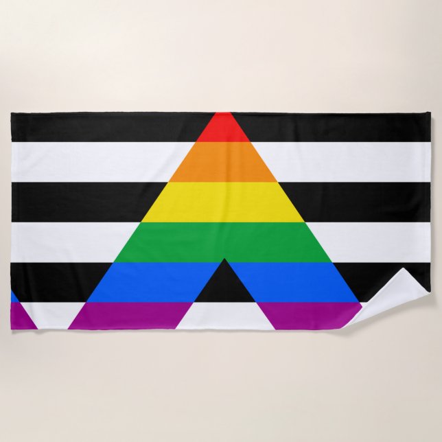 Ally Pride Flag Strandtuch (Vorderseite)