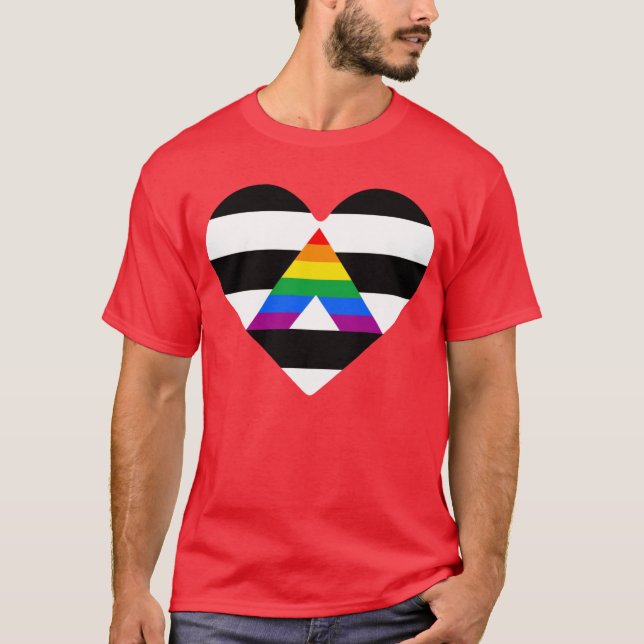 Ally Pride Heart T - Shirt (Vorderseite)