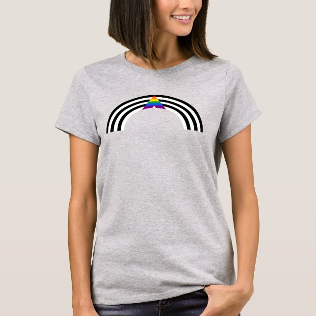 Ally Pride Rainbow T - Shirt (Vorderseite)