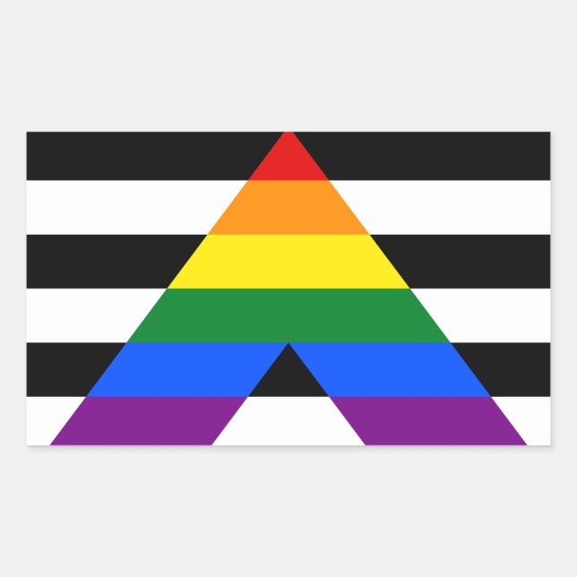 Ally Pride Rectangle Aufkleber (Vorderseite)