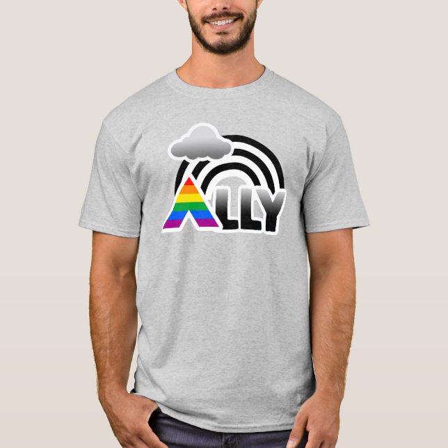 Ally Pride Regenbogen T-Shirt (Vorderseite)