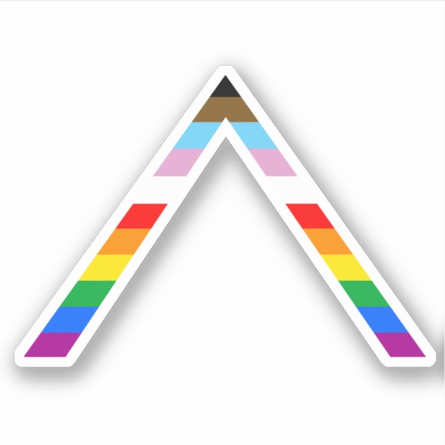 Ally Progress Pride Aufkleber (Vorderseite)
