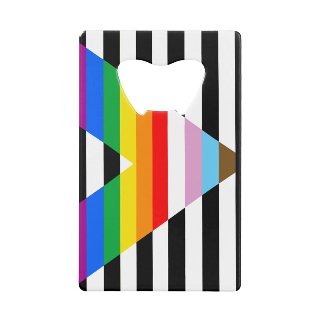 Ally Progress Pride Flag Geldbeutel Flaschenöffner (Vorderseite)