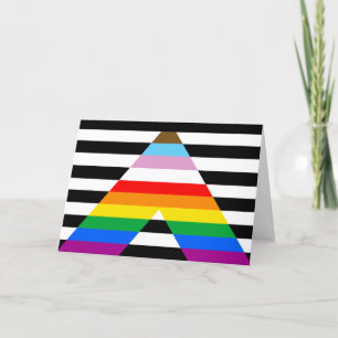 Ally Progress Pride Flag Karte