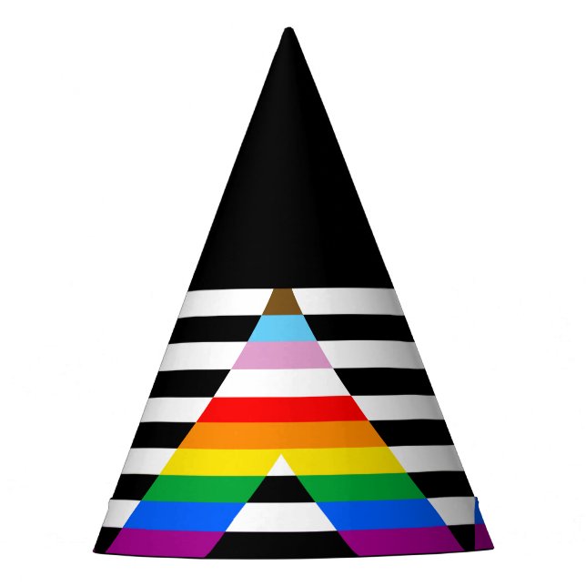 Ally Progress Pride Flag Partyhütchen (Vorderseite)