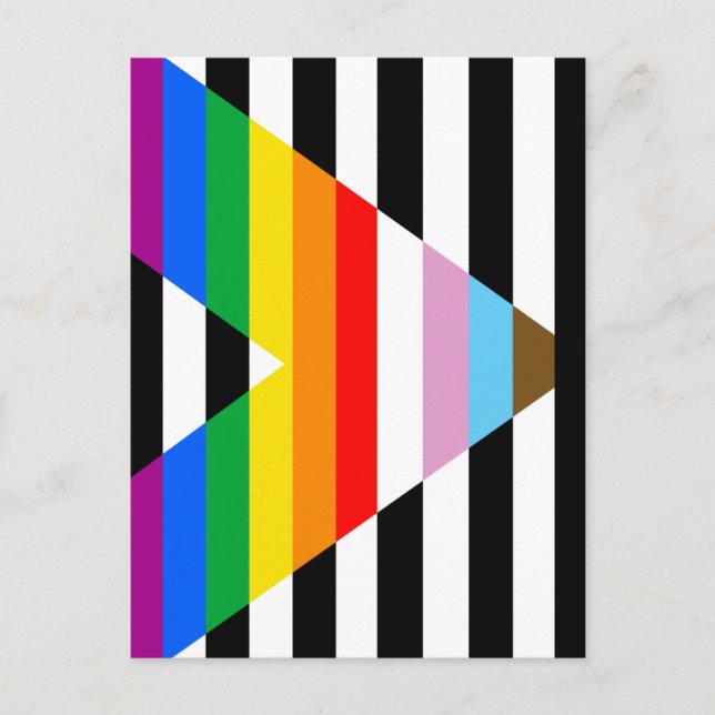Ally Progress Pride Flag Postkarte (Vorderseite)