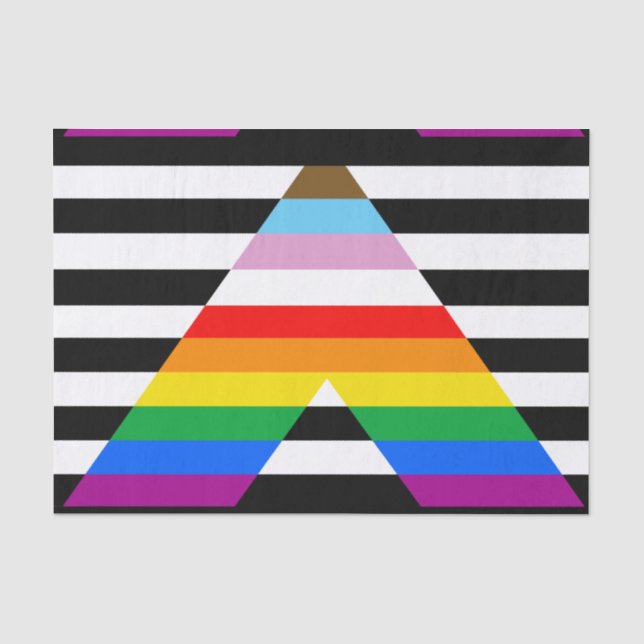 Ally Progress Pride Flag Seidenpapier (Vorderseite)