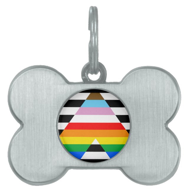 Ally Progress Pride Flag Tiermarke (Vorderseite)