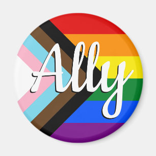 Ally   Progress Prilag Flag Magnet