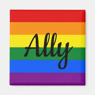 Ally Rainbow Prilag Flag Magnet