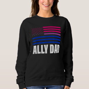 Ally Vater Bisexual Flag Lgbt Gay Pride Sweatshirt