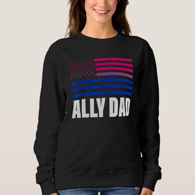 Ally Vater Bisexual Flag Lgbt Gay Pride Sweatshirt (Vorderseite)