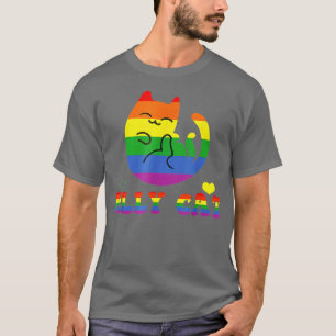 Allycat LGBT Monat Katze mit alleinerziehender Reg T-Shirt