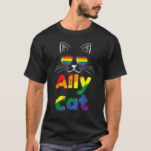 Allys Cat Pride Month Gerade Gay Lgbtq Niedlich T-Shirt