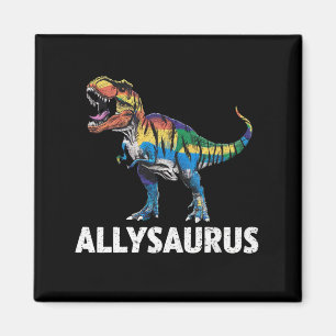 Allysaurus LGBT Dinosaur Regenbogenflagge Ally LGB Magnet