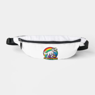 Allysaurus Regenbogen-Dinosaurier Vintage-T-Shirt- Bauchtasche