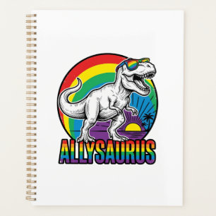 Allysaurus Regenbogen-Dinosaurier Vintage-T-Shirt- Planer