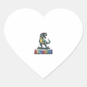Allysaurus Vintage Dinosaur Sonnenbrille Shirt Des Herz-Aufkleber
