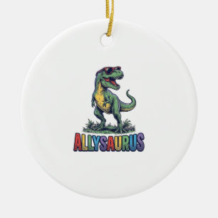 Allysaurus Vintage Dinosaur Sonnenbrille Shirt Des Keramik Ornament
