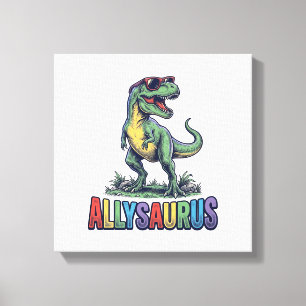 Allysaurus Vintage Dinosaur Sonnenbrille Shirt Des Leinwanddruck